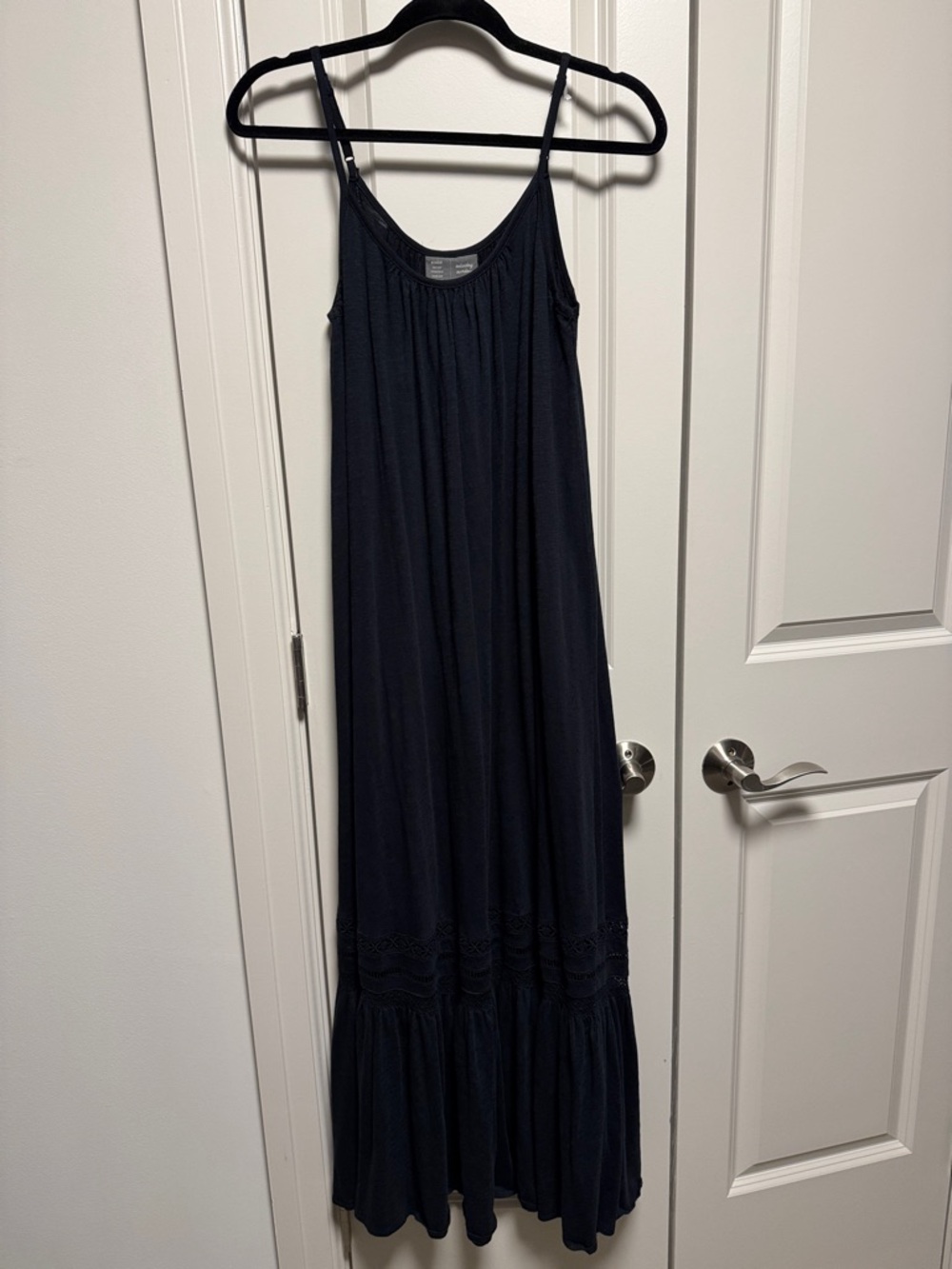 Black Cotton Maxi Dress by Anthropologie size XS
